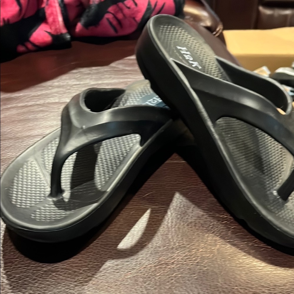 Black Flip Flop Sandals